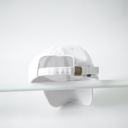 Hierarchy Studios - White Wide Logo Baseball Cap