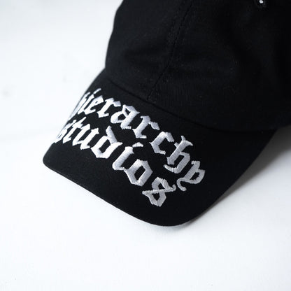 Hierarchy Studios - Black Wide Logo Baseball Cap