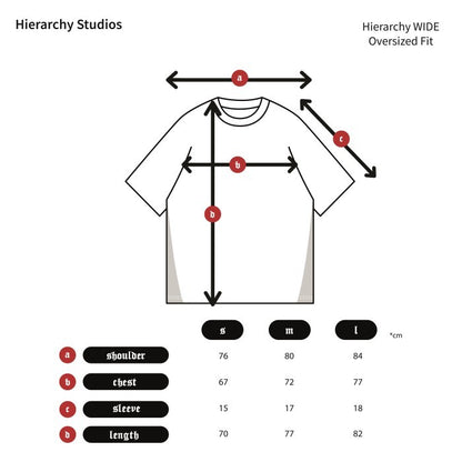 Hierarchy Studios Resurgence - White Liquid Wide Oversized T-Shirt