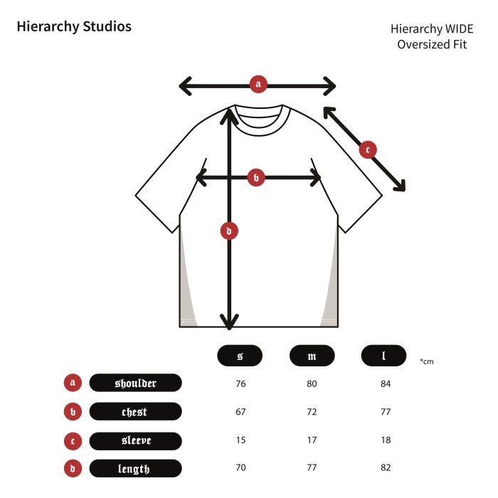 HIERARCHY STUDIOS Resurgence - White Stud Wide Oversized T-Shirt