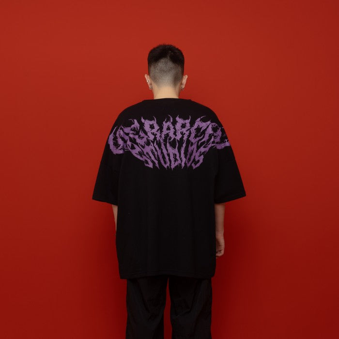 HIERARCHY STUDIOS Spellbound - Black Toxic Wide Oversized T-Shirt