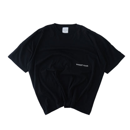 Hierarchy Studios - Runic Wide Logo Oversized T-Shirt Black