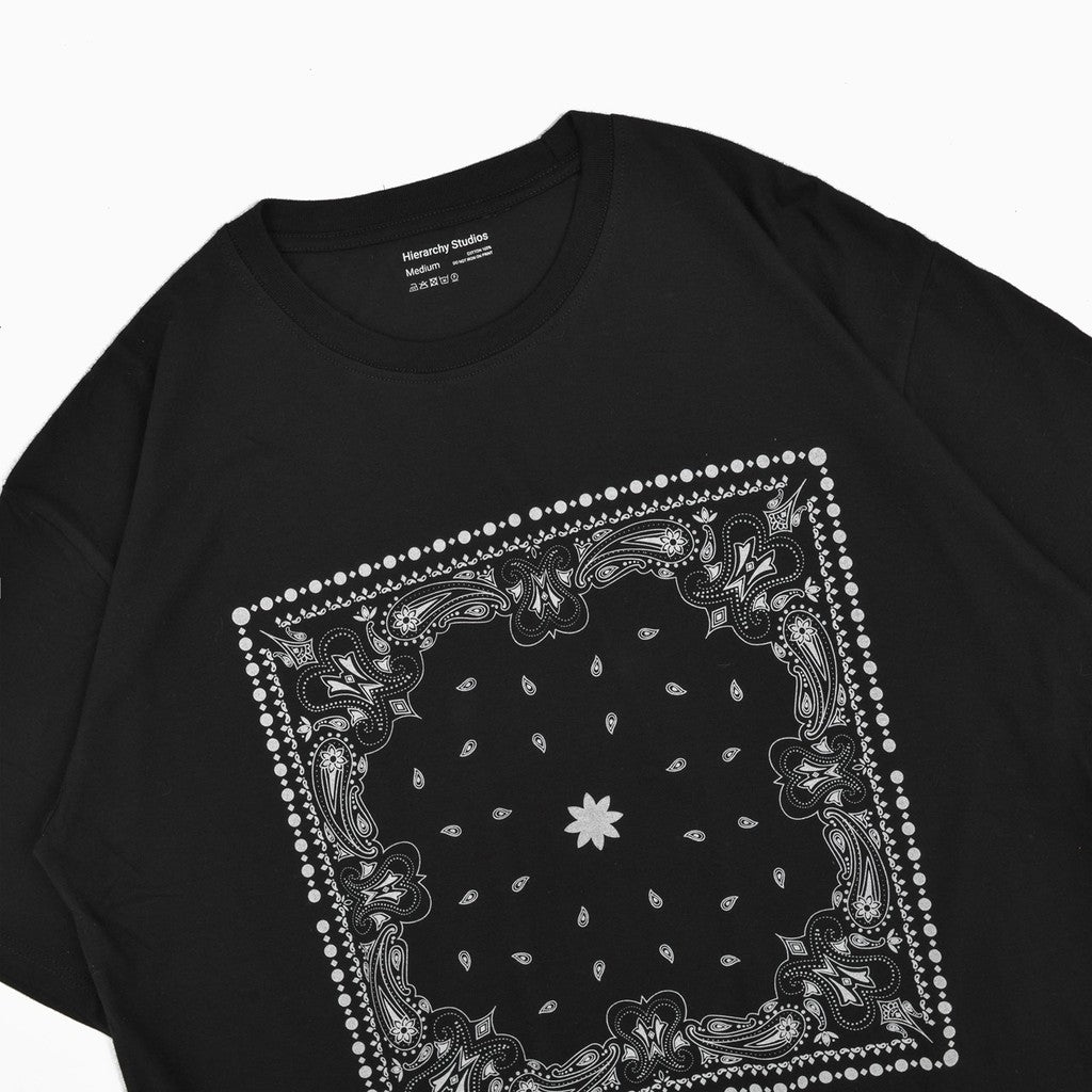 Hierarchy Studios Paisley Oversized Tshirt Black