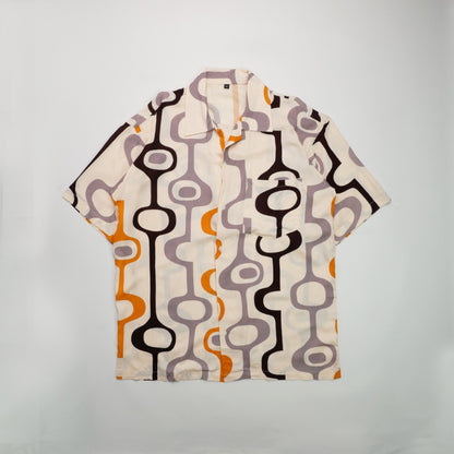 Hierarchy Studios - Ivory Abstract Oversized Shirt