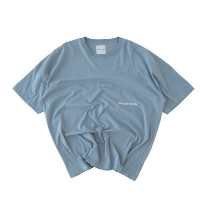 Hierarchy Studios - Runic Wide Logo Oversized T-Shirt Dusty Blue