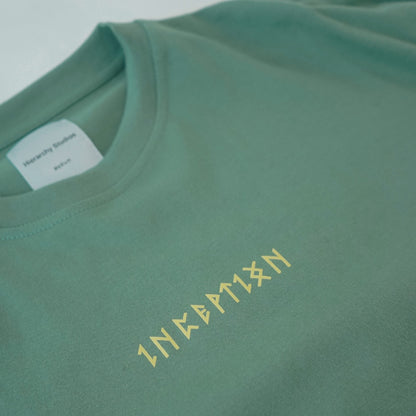 Hierarchy Studios - Runic Circle Oversized T-Shirt Dusty Green