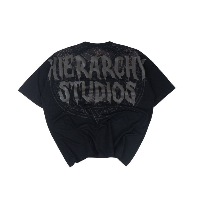 HIERARCHY STUDIOS Spellbound - Black Grunge Wide Oversized T-Shirt