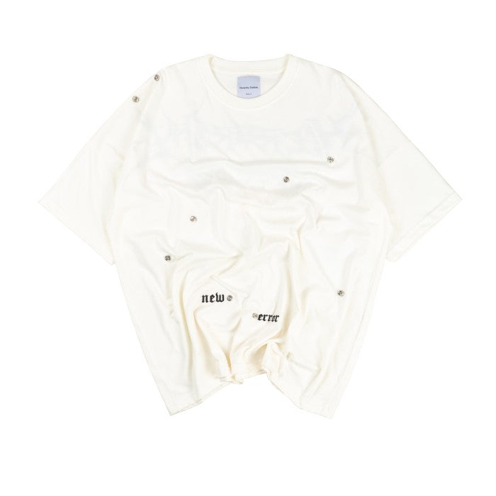 HIERARCHY STUDIOS Resurgence - White Stud Wide Oversized T-Shirt