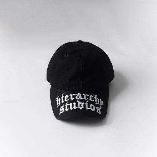 Hierarchy Studios - Black Wide Logo Baseball Cap