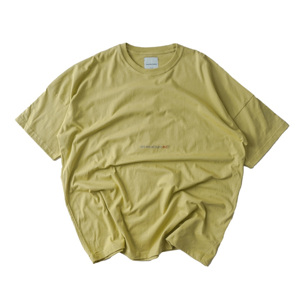 Hierarchy Studios - Wide Evil Logo Lemon Green Oversized T-Shirt