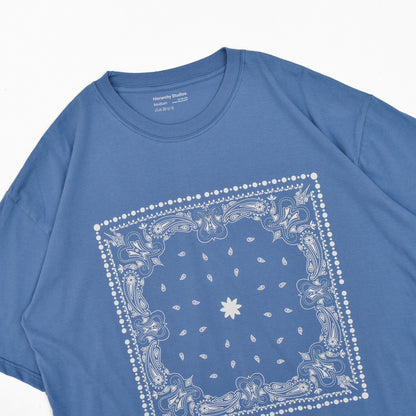 Hierarchy Studios Paisley Oversized T-shirt Blue