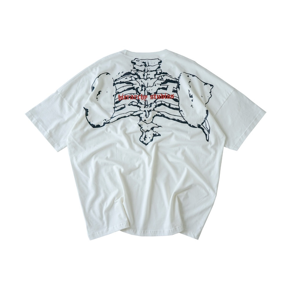 Hierarchy Studios - Decayed Missing Piece White Oversized T-Shirt