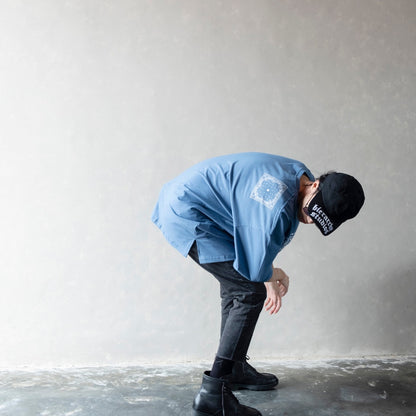 Hierarchy Studios Paisley Oversized T-shirt Blue