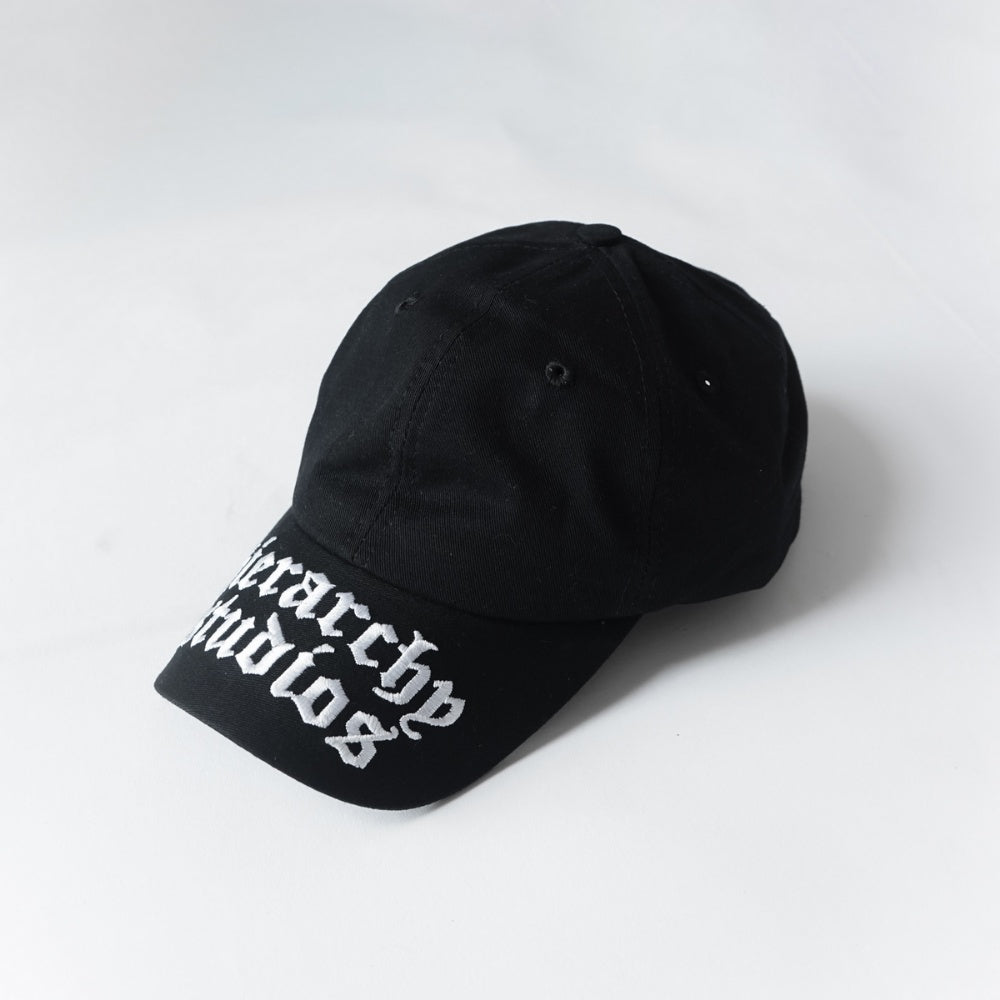 Hierarchy Studios - Black Wide Logo Baseball Cap