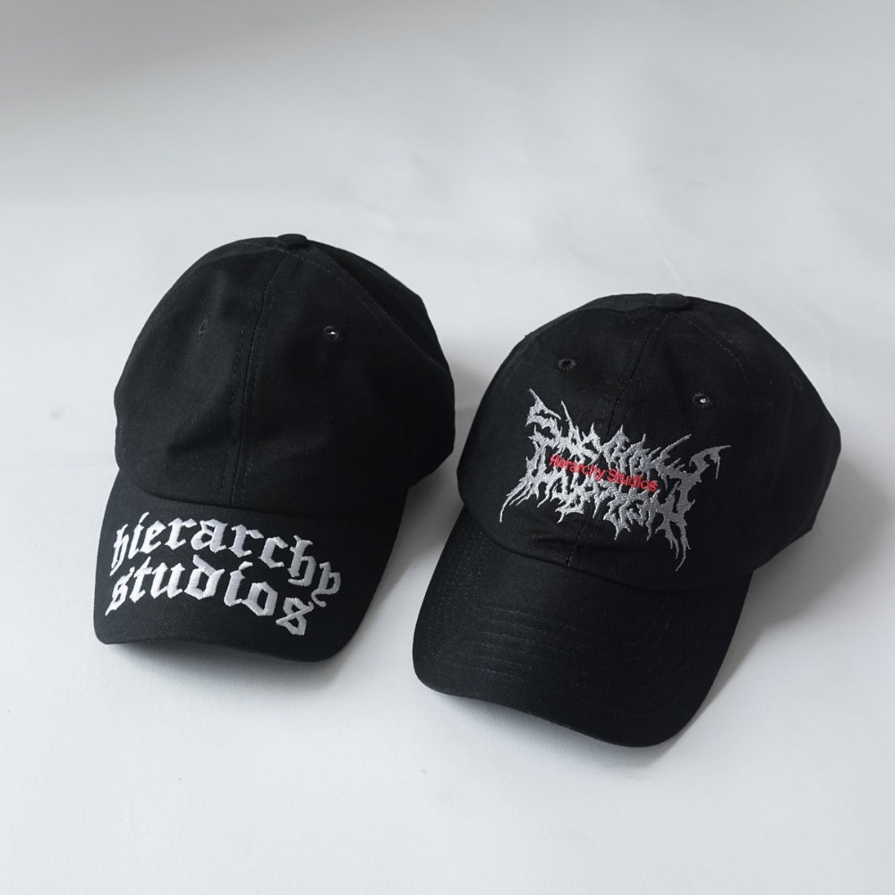 Hierarchy Studios - Black Wide Logo Baseball Cap