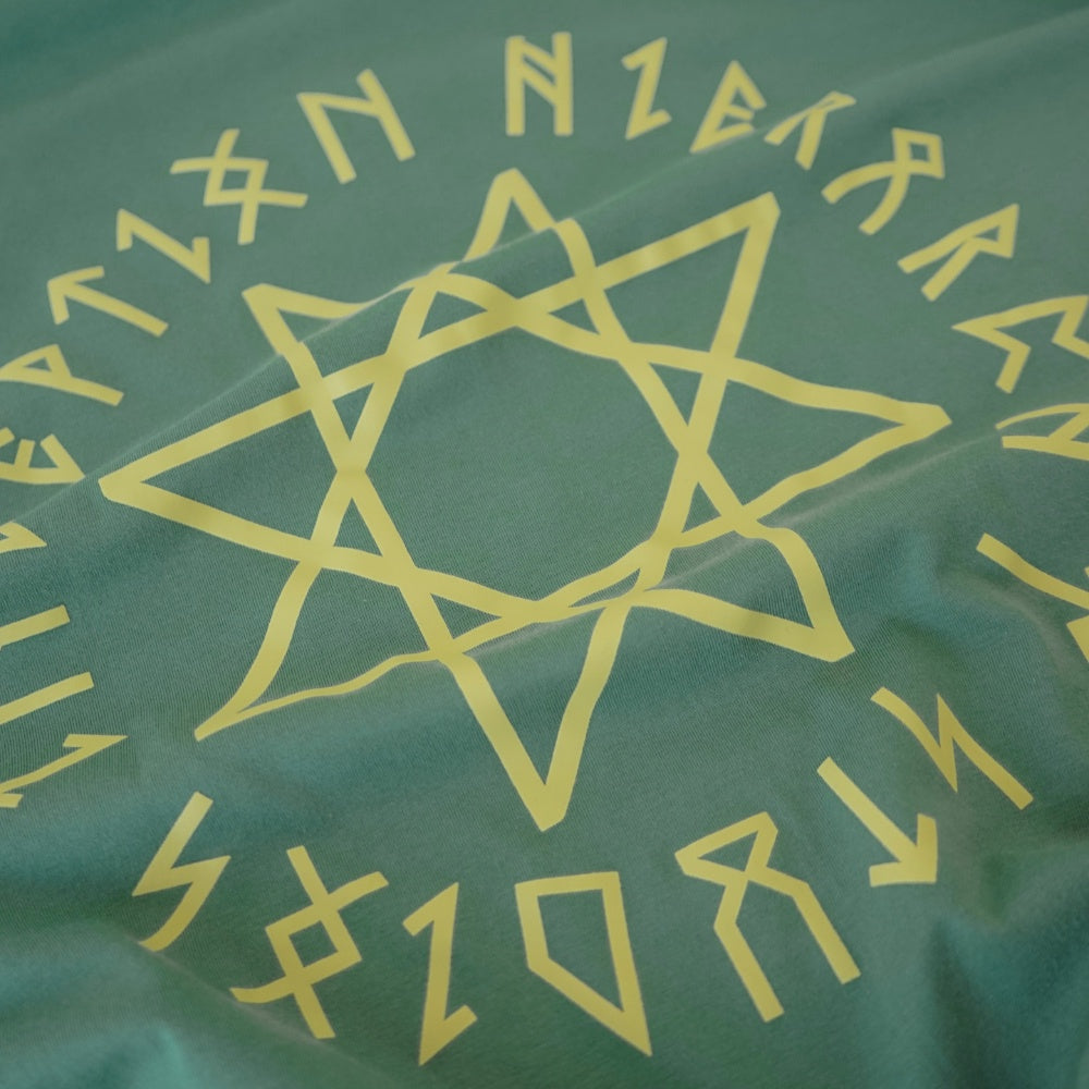 Hierarchy Studios - Runic Circle Oversized T-Shirt Dusty Green