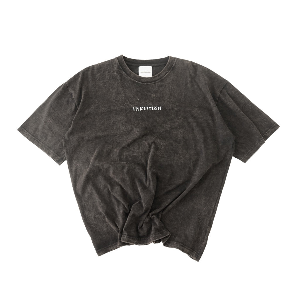 Hierarchy Studios - Runic Circle Oversized T-Shirt Washed Black