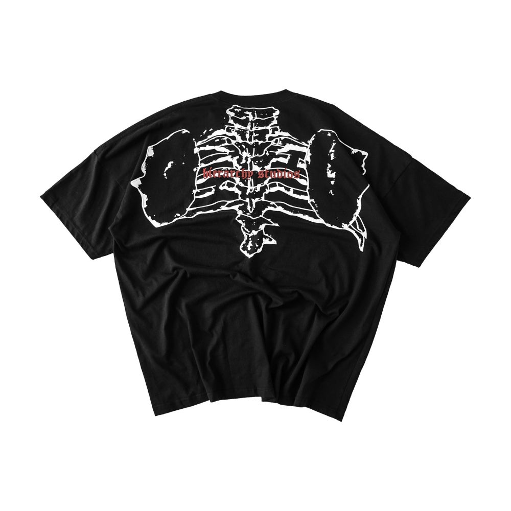 Hierarchy Studios - Decayed Missing Piece Black Oversized T-Shirt