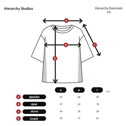 HIERARCHY STUDIOS Resurgence - Black Heatmap Oversized T-Shirt