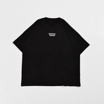 Hierarchy Studios - Black Wide Logo Oversized T-shirt