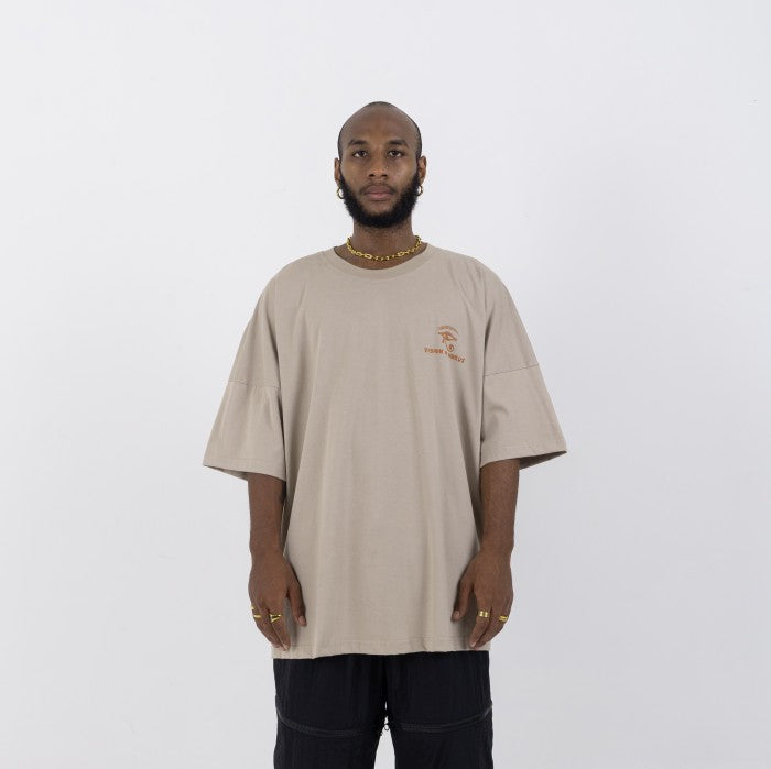 Hierarchy Studios VOH - Beige Pyramid Wide Oversized T-Shirt