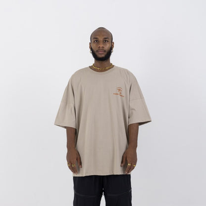 Hierarchy Studios VOH - Beige Pyramid Wide Oversized T-Shirt