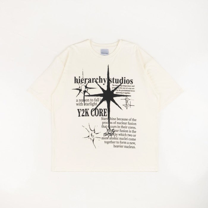 HIERARCHY STUDIOS Spellbound - White Starcore Oversized T-Shirt