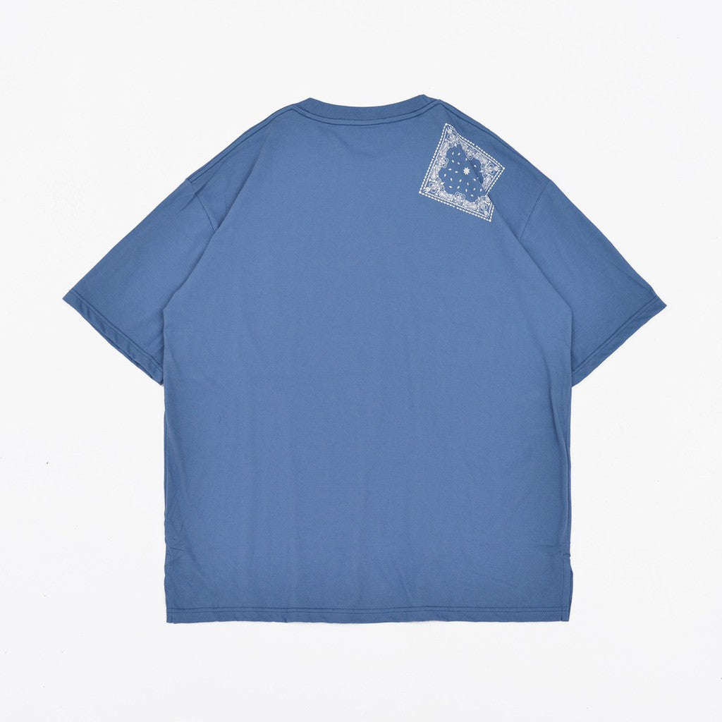 Hierarchy Studios Paisley Oversized T-shirt Blue