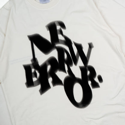 Hierarchy Studios - New Error Blurry Oversized T-Shirt Broken White