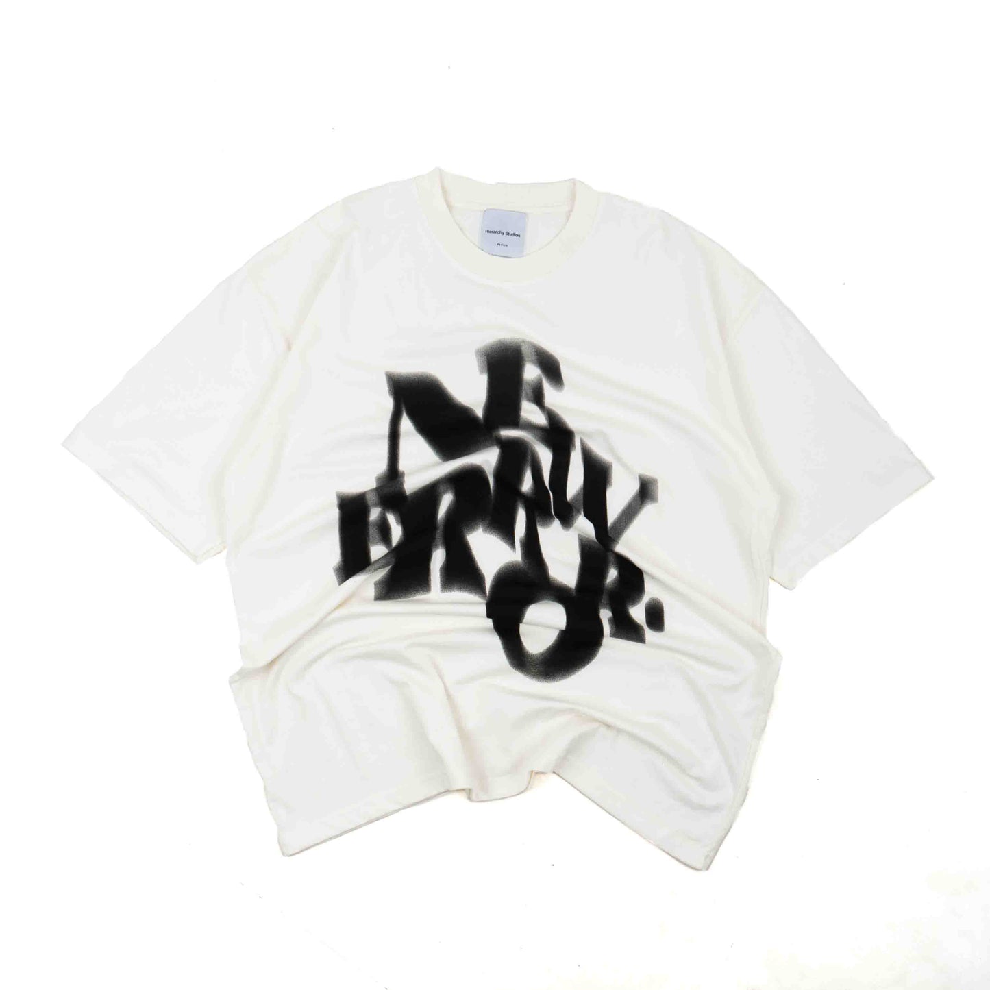 Hierarchy Studios - New Error Blurry Oversized T-Shirt Broken White