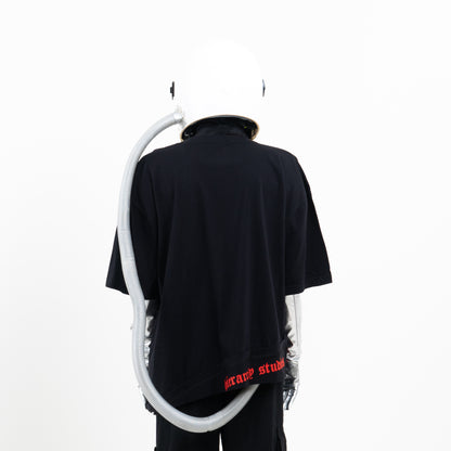 Hierarchy Studios - New Error Fold Oversized T-Shirt Black