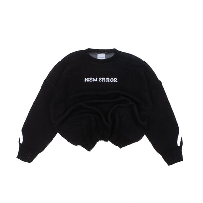 Hierarchy Studios - New Error Fluid Wide Logo Oversized Knitwear Black