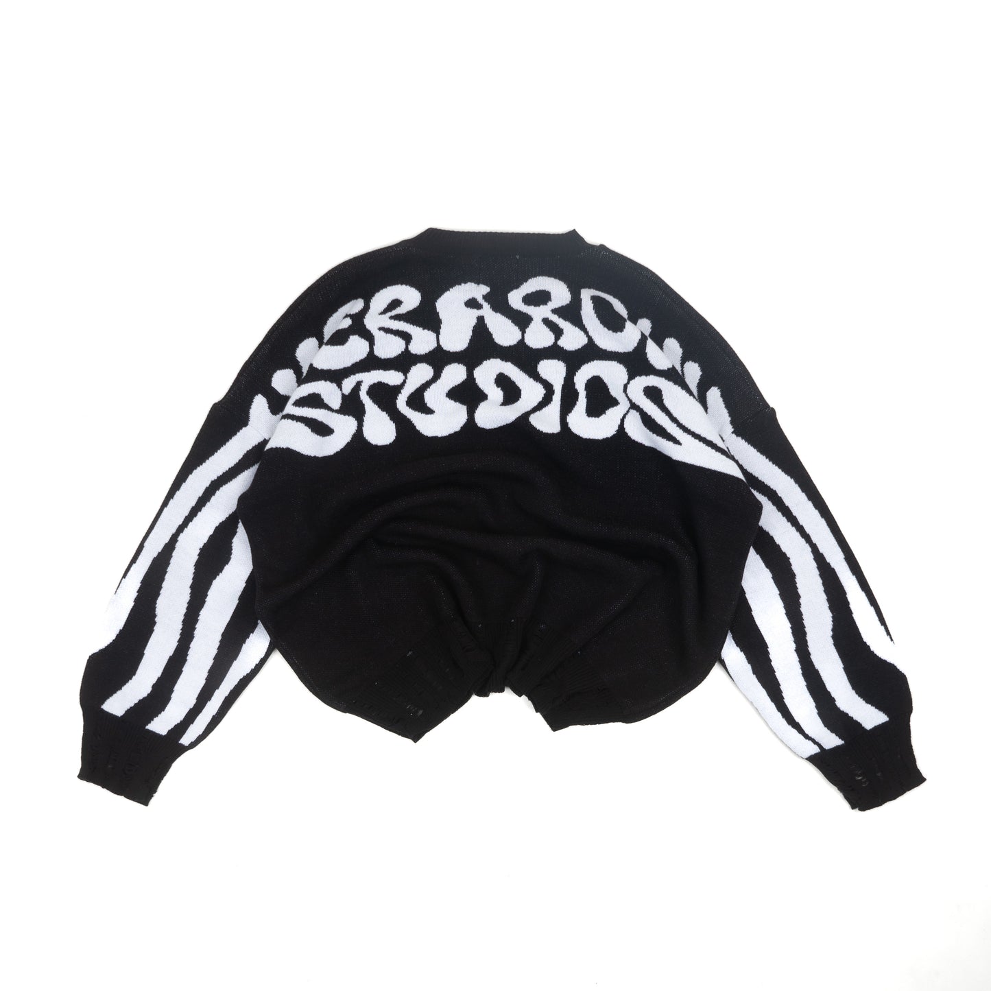 Hierarchy Studios - New Error Fluid Wide Logo Oversized Knitwear Black