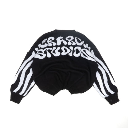 Hierarchy Studios - New Error Fluid Wide Logo Oversized Knitwear Black