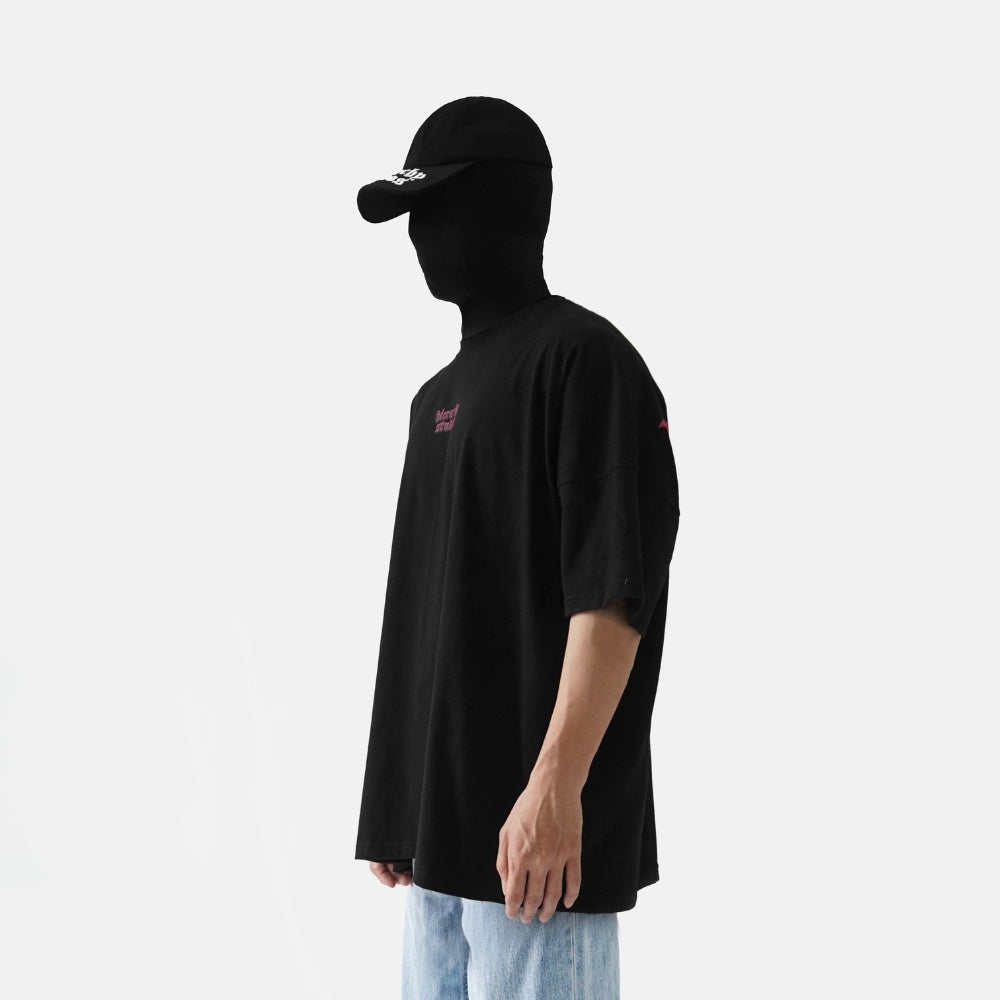 Hierarchy Studios - Layered Wide Logo Oversized T-Shirt Black