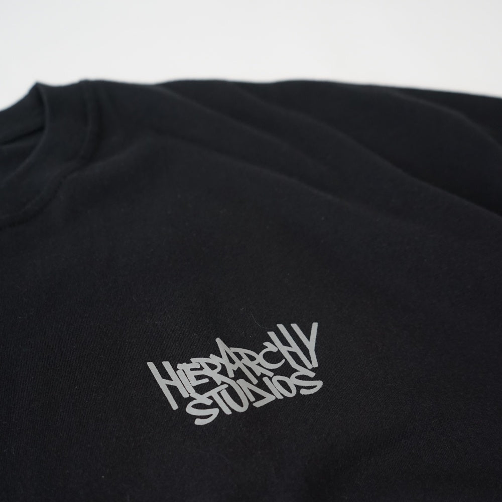 Hierarchy Studios - Graffiti Wide Logo Oversized T-Shirt Black