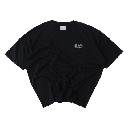 Hierarchy Studios - Graffiti Wide Logo Oversized T-Shirt Black