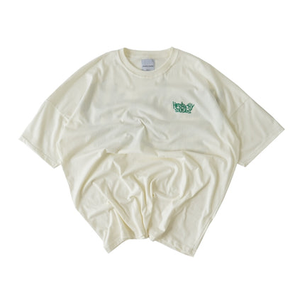 Hierarchy Studios - Graffiti Wide Logo Oversized T-Shirt White