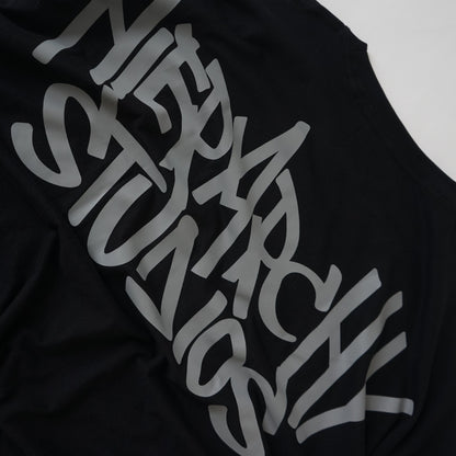 Hierarchy Studios - Graffiti Wide Logo Oversized T-Shirt Black