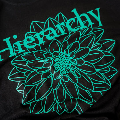 Hierarchy Studios - Flowers Dahlia Oversized T-Shirt Black