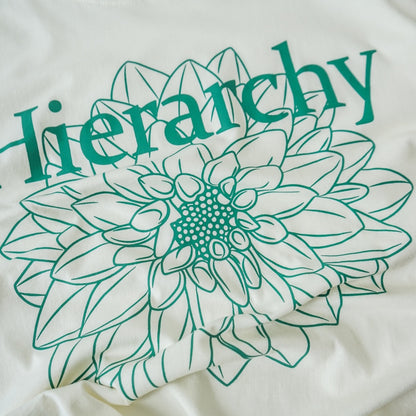 Hierarchy Studios - Flowers Dahlia Oversized T-Shirt White