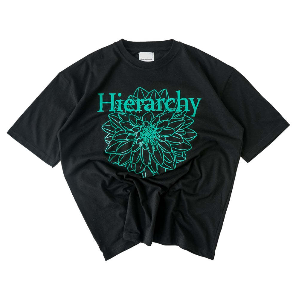 Hierarchy Studios - Flowers Dahlia Oversized T-Shirt Black