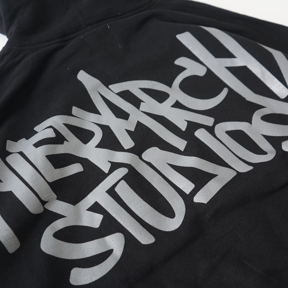 Hierarchy Studios - Black Graffiti Wide Logo Oversized Hoodie