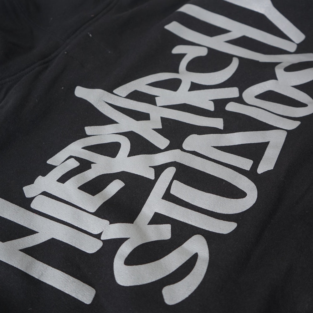 Hierarchy Studios - Black Graffiti Wide Logo Oversized Hoodie