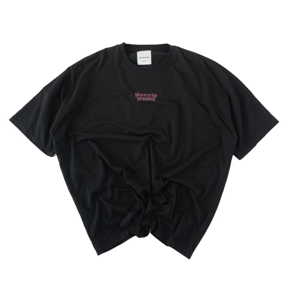 Hierarchy Studios - Layered Wide Logo Oversized T-Shirt Black