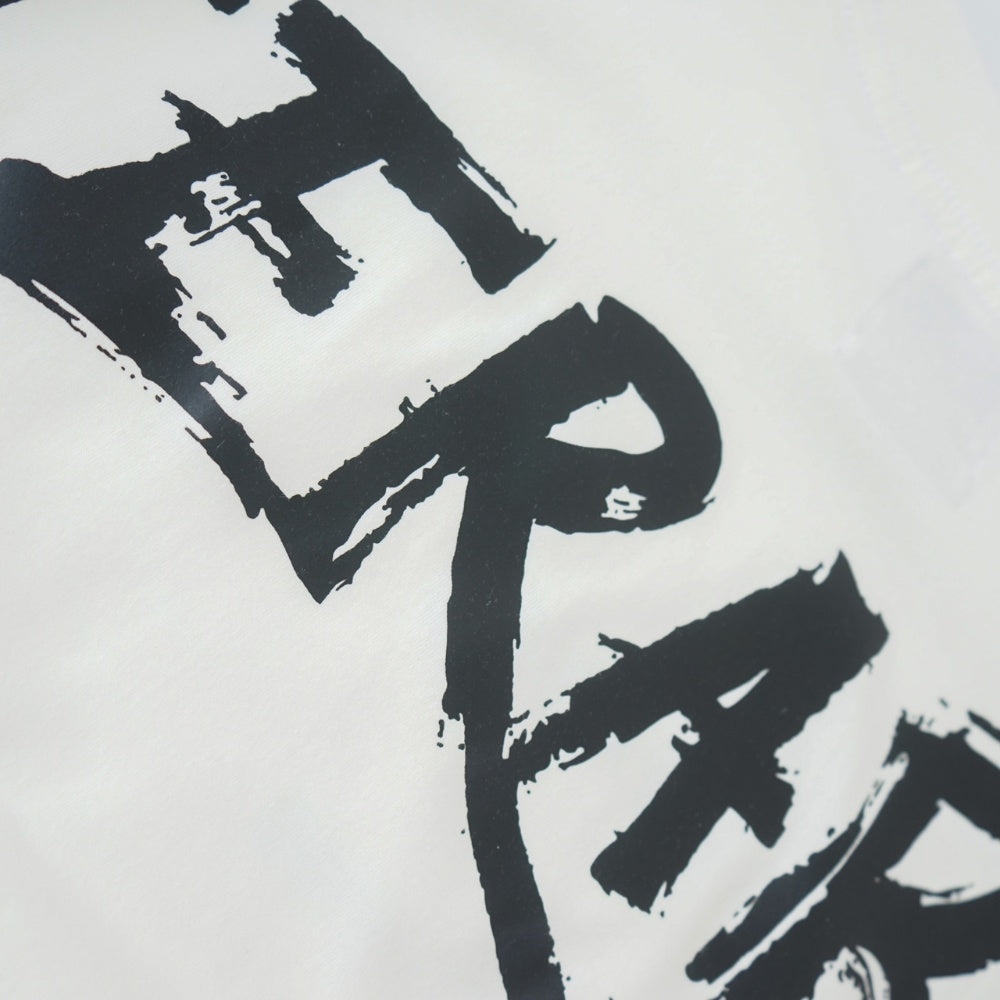 Hierarchy Studios - Wide Calligraphy Logo Oversized T-Shirt White