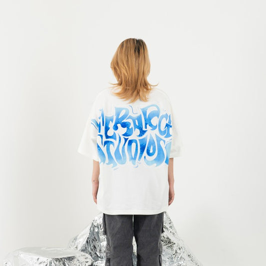 HIERARCHY STUDIOS New Error - White Street Wide Oversized T-Shirt