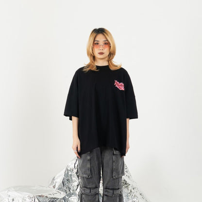 HIERARCHY STUDIOS New Error - Black Street Wide Oversized T-Shirt