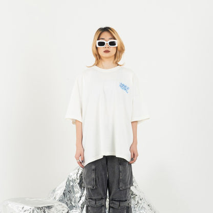 HIERARCHY STUDIOS New Error - White Street Wide Oversized T-Shirt