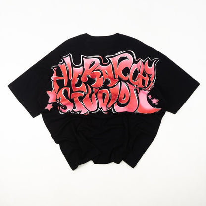 HIERARCHY STUDIOS New Error - Black Street Wide Oversized T-Shirt